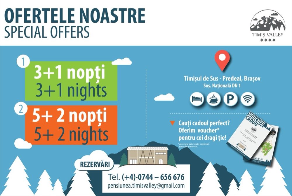 Ofertele Noastre — Special Offers: 3+1 nights, 5+2 nights, and gift vouchers available
