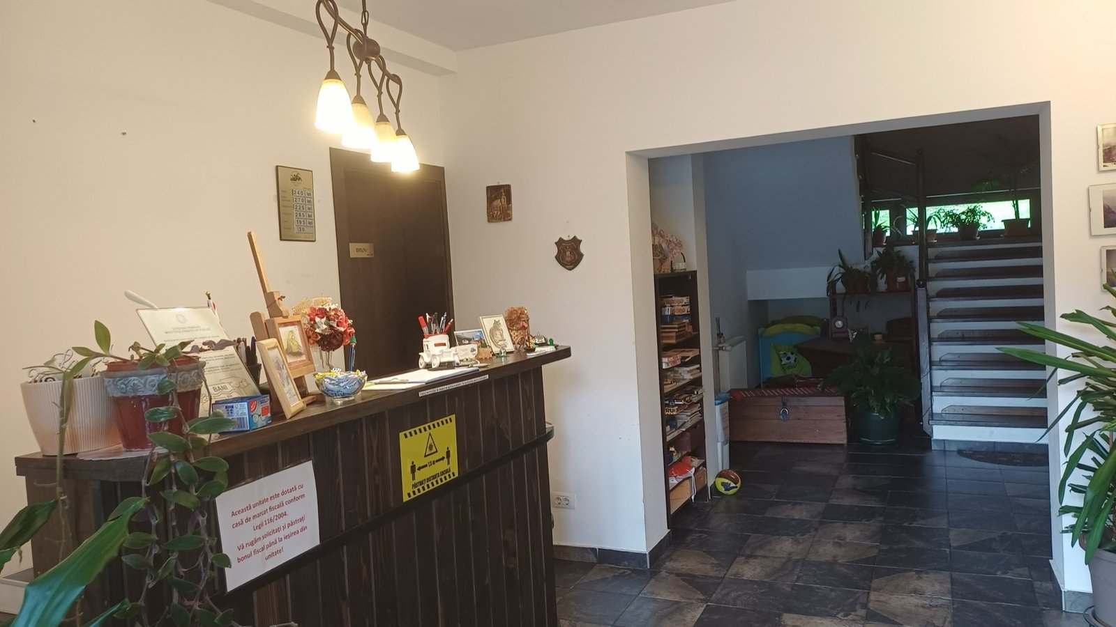 Villa — reception desk at the entrance