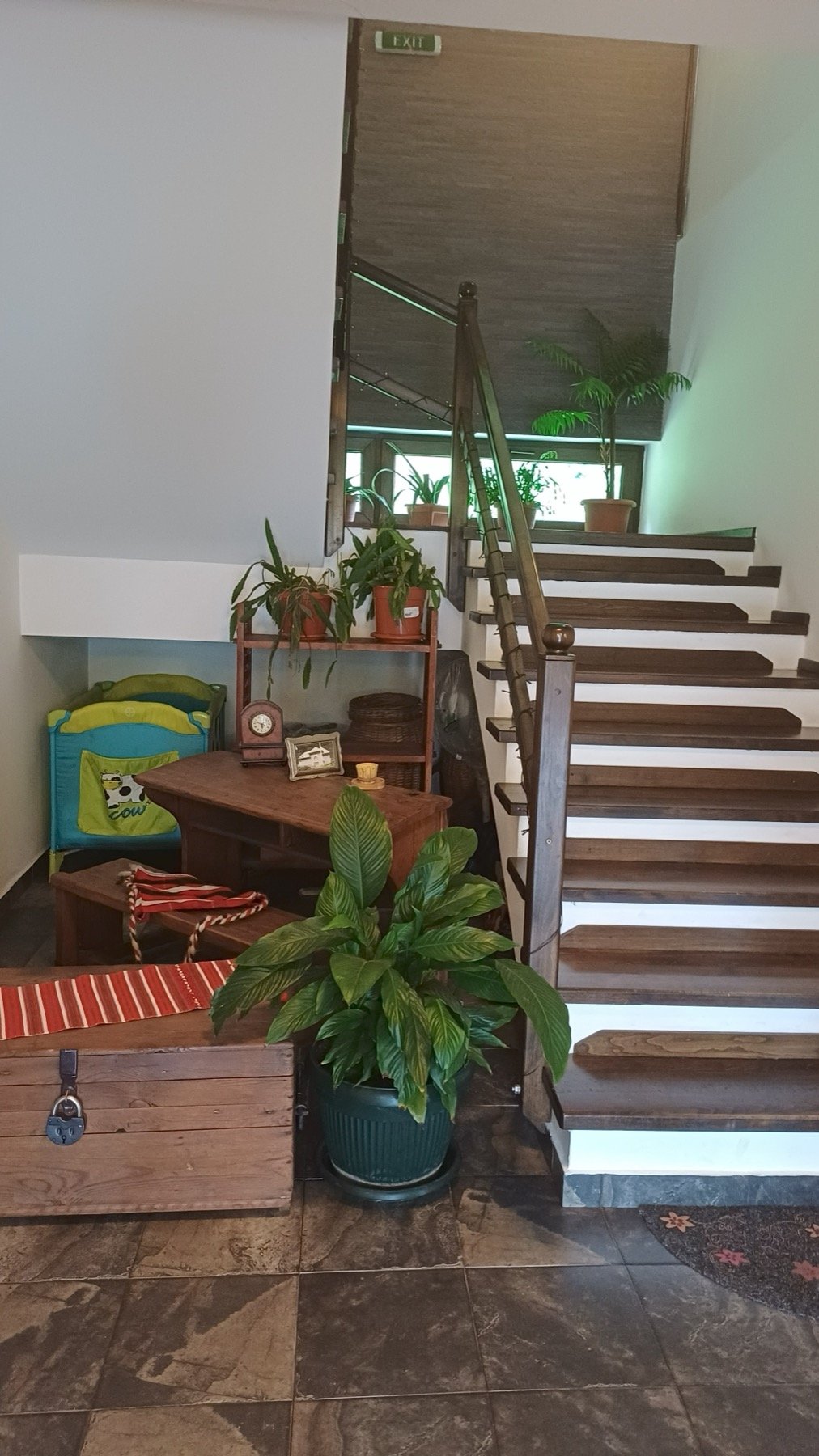 Villa — main staircase connecting the floors