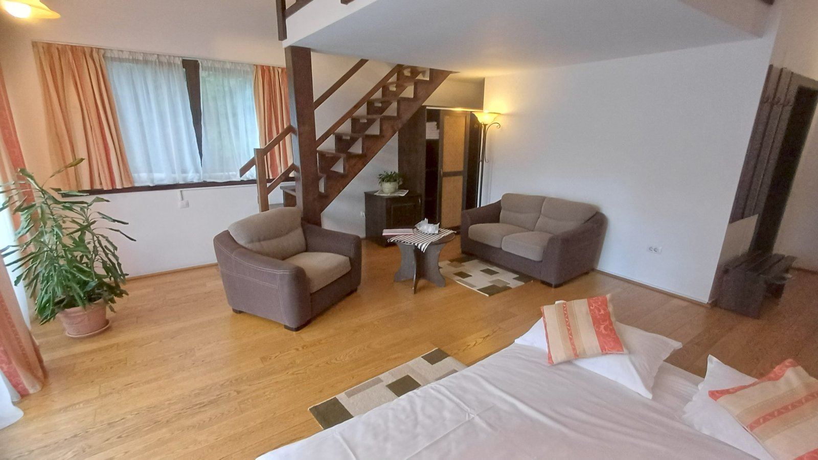 Room 5 – Duplex Superior — ground floor with fireplace